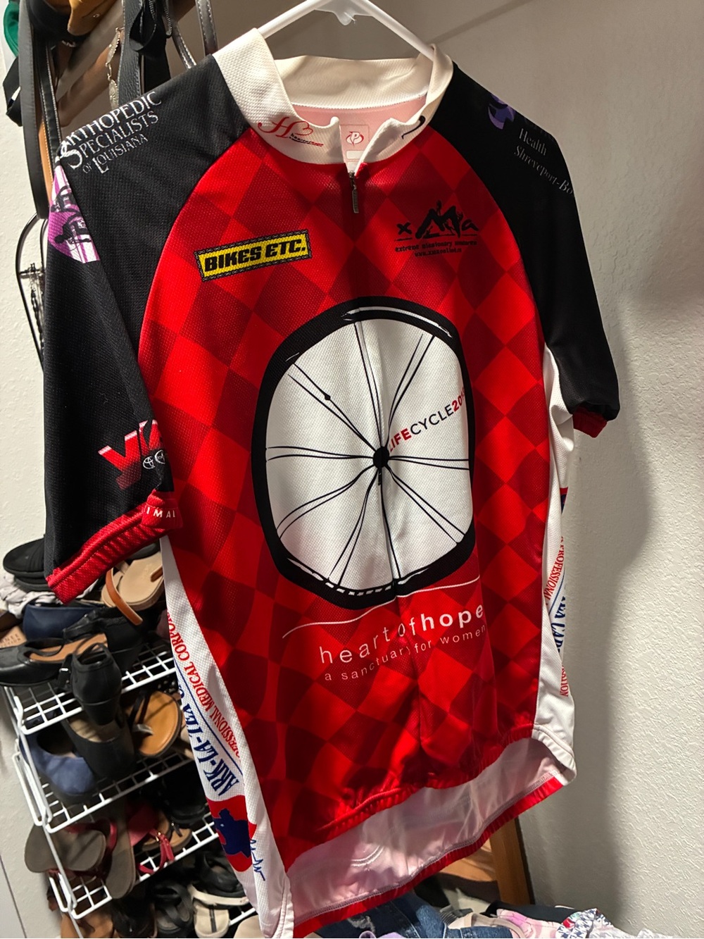 Heart of Hope Red & White Men’s Athletic Cycling Jersey